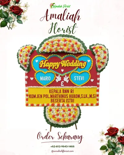 Karangan Papan Bunga Pernikahan di Sei Putih Tengah